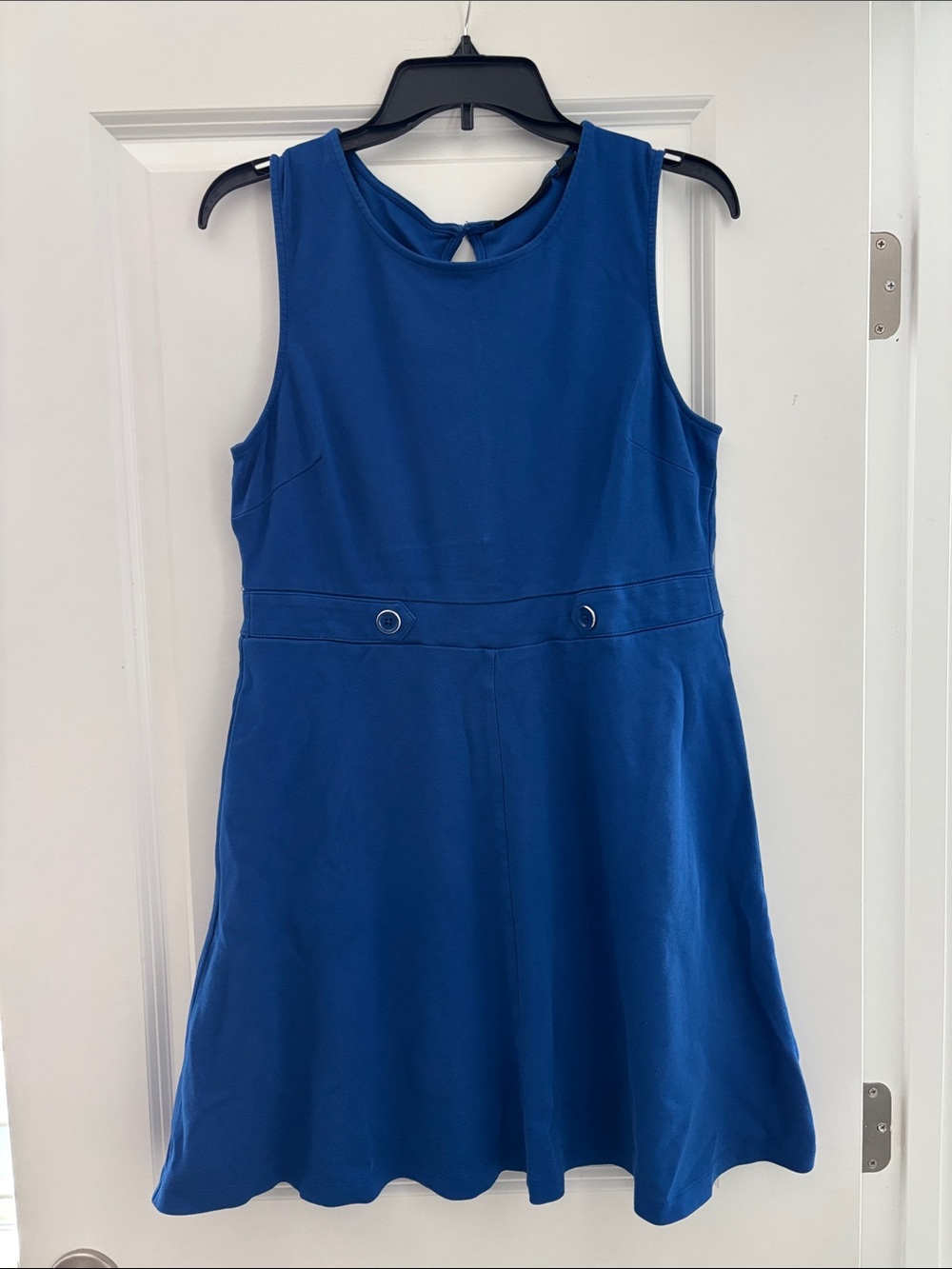 New York & Company Sleeveless Cobalt Blue A-Line Dress